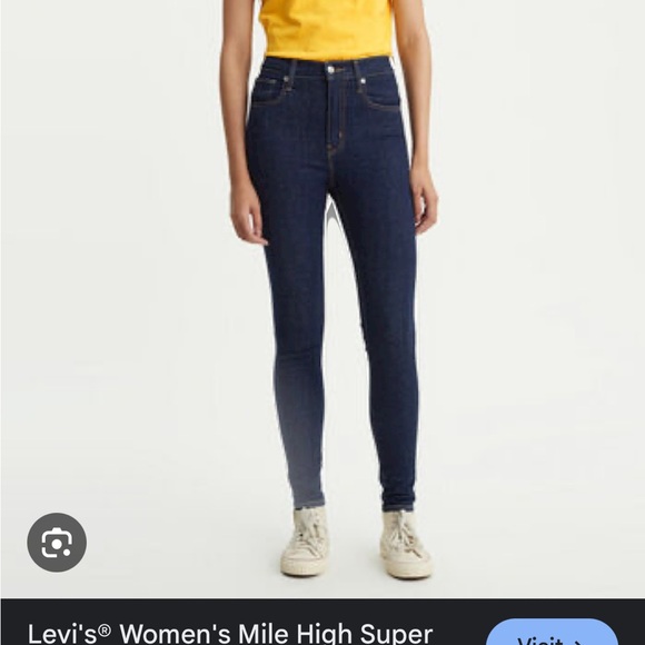 NWT Levis Mile High Super Skinny Jeans w24 - Picture 2 of 4
